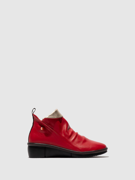 Botins em pele suave Softinos RARA vermelho cereja