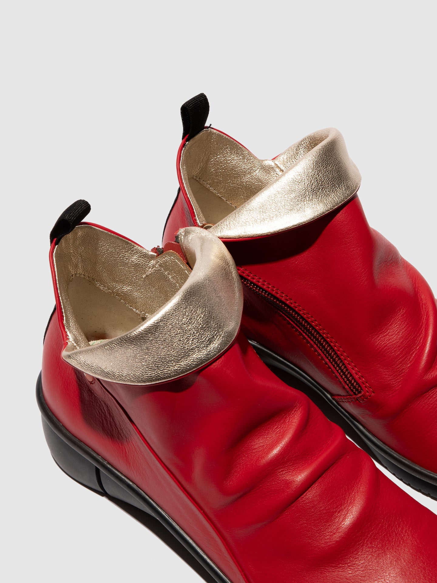 Botins em pele suave Softinos RARA vermelho cereja