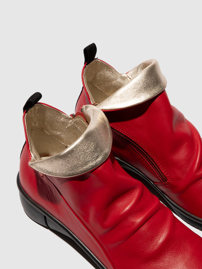 Botins em pele suave Softinos RARA vermelho cereja
