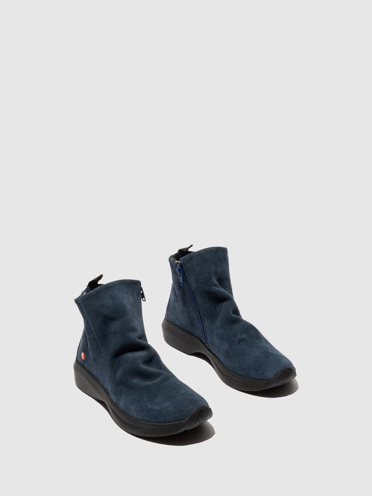 Botins com fecho em pele suave Softinos GUJY812SOF azul denim