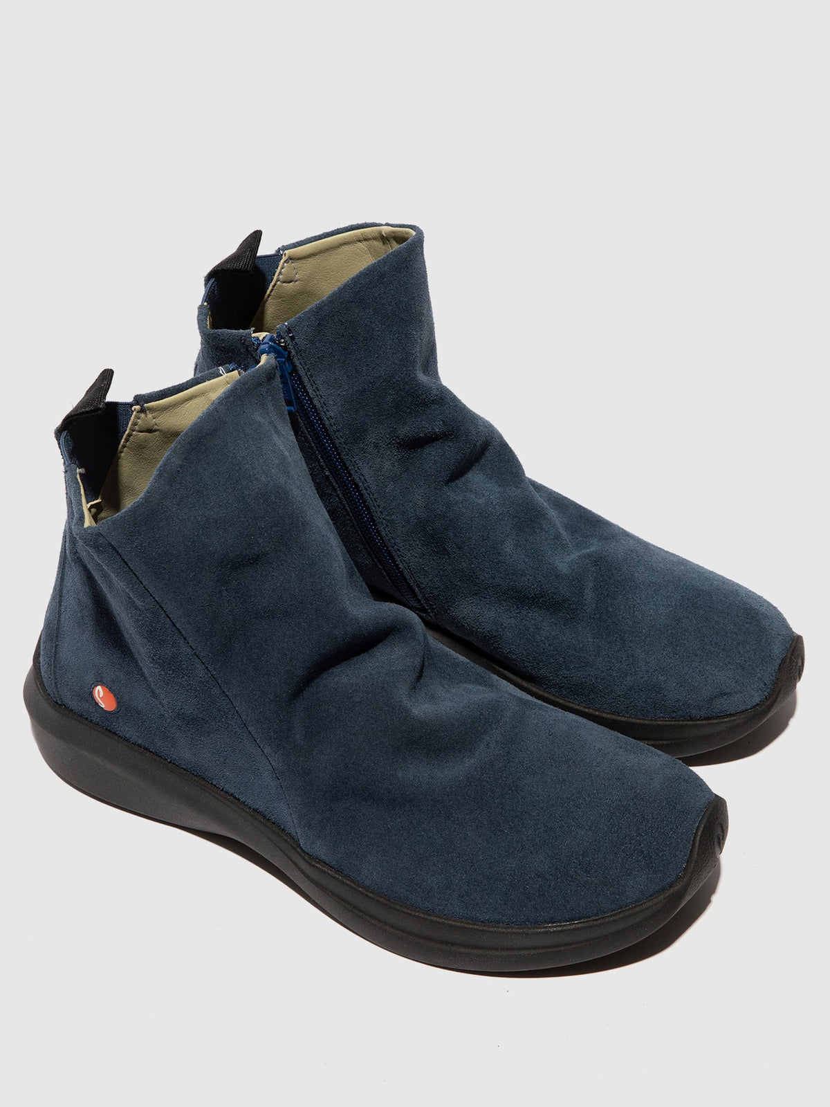 Botins com fecho em pele suave Softinos GUJY812SOF azul denim