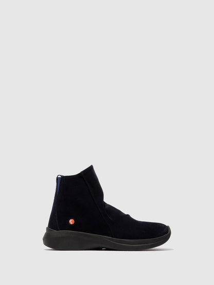Botins com fecho em pele suave Softinos GUJY812SOF azul-marinho