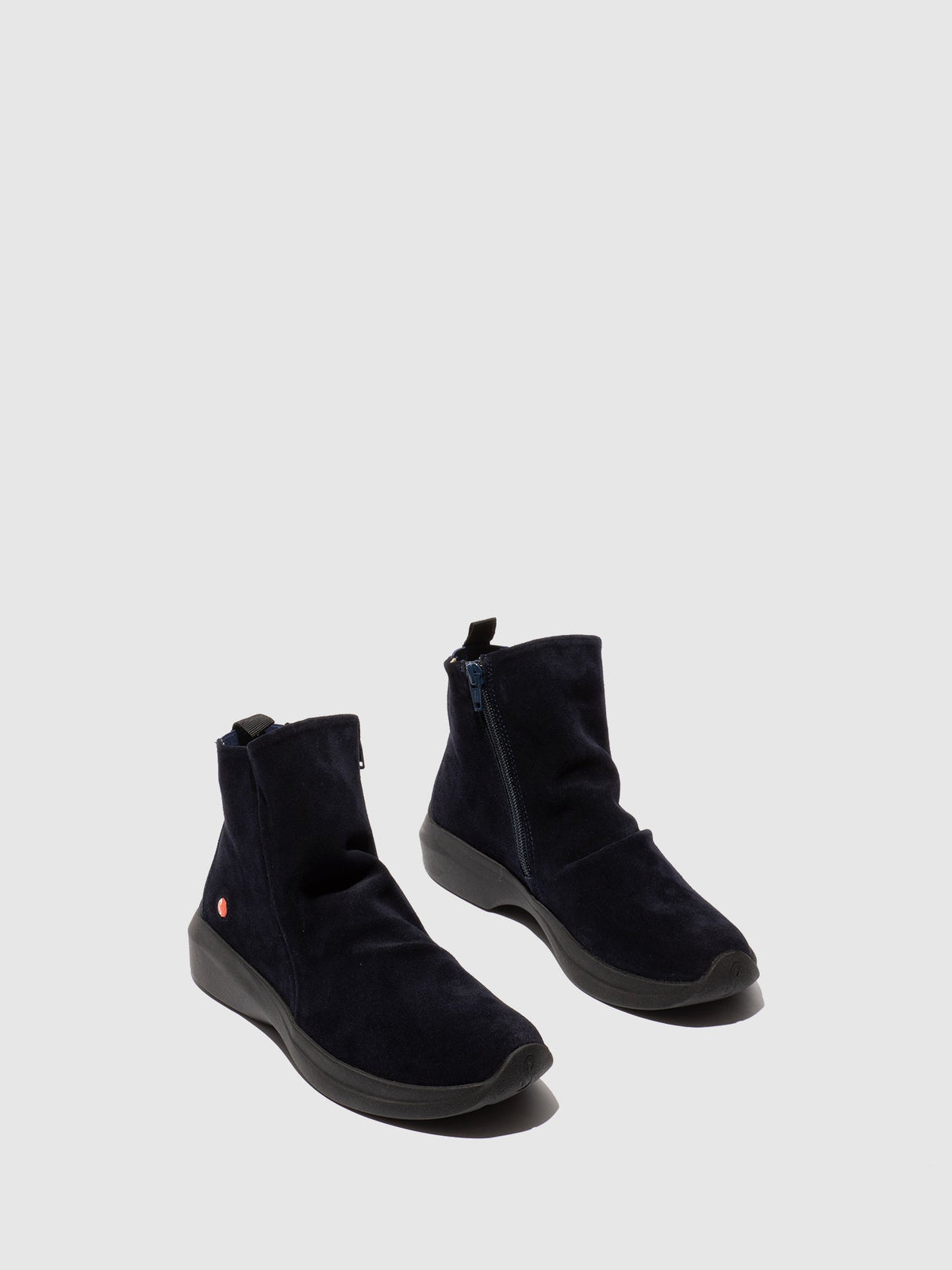 Botins com fecho em pele suave Softinos GUJY812SOF azul-marinho