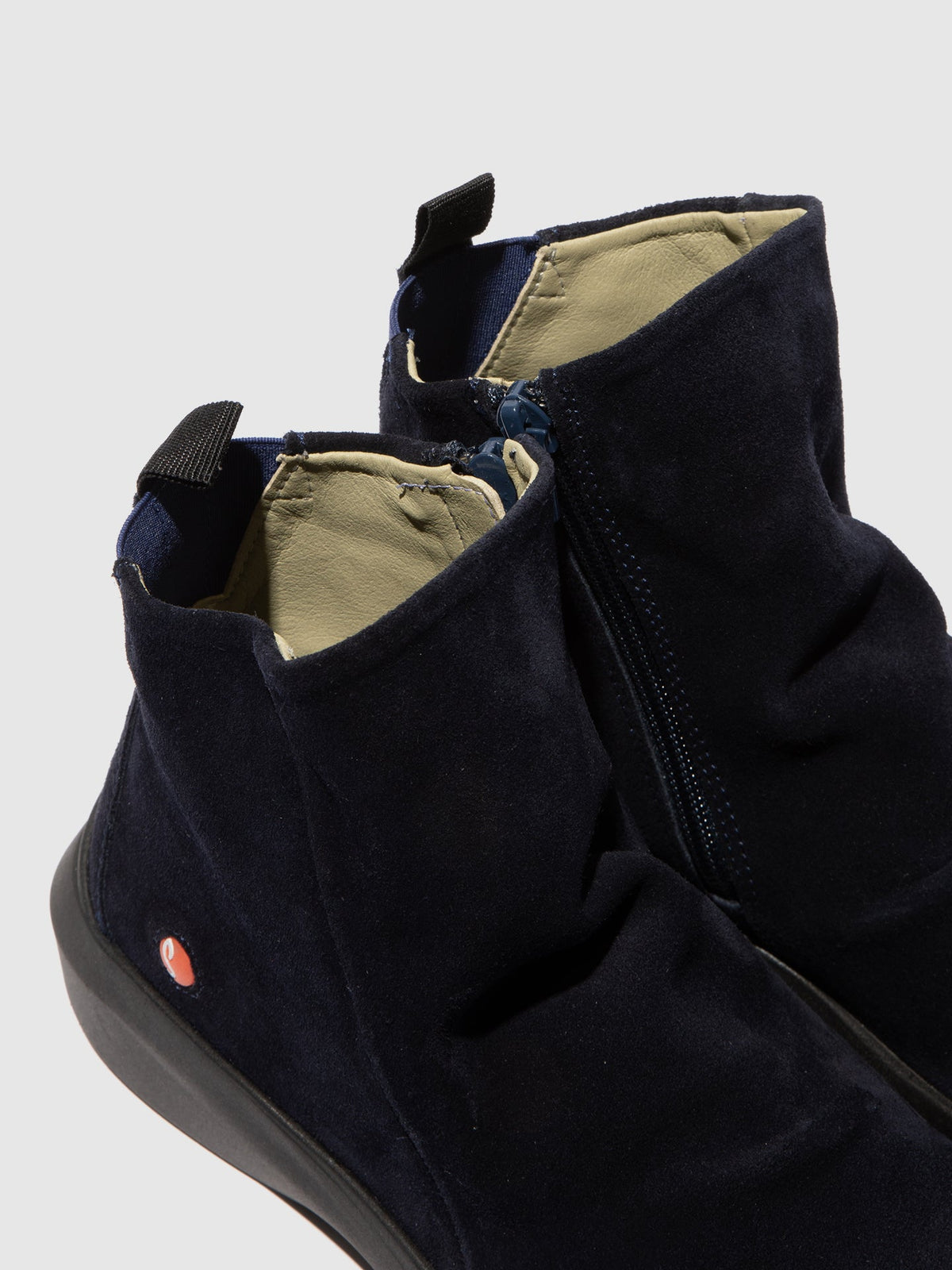 Botins com fecho em pele suave Softinos GUJY812SOF azul-marinho