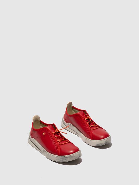 Sapatilhas em pele suave Softinos LOES vermelho cereja