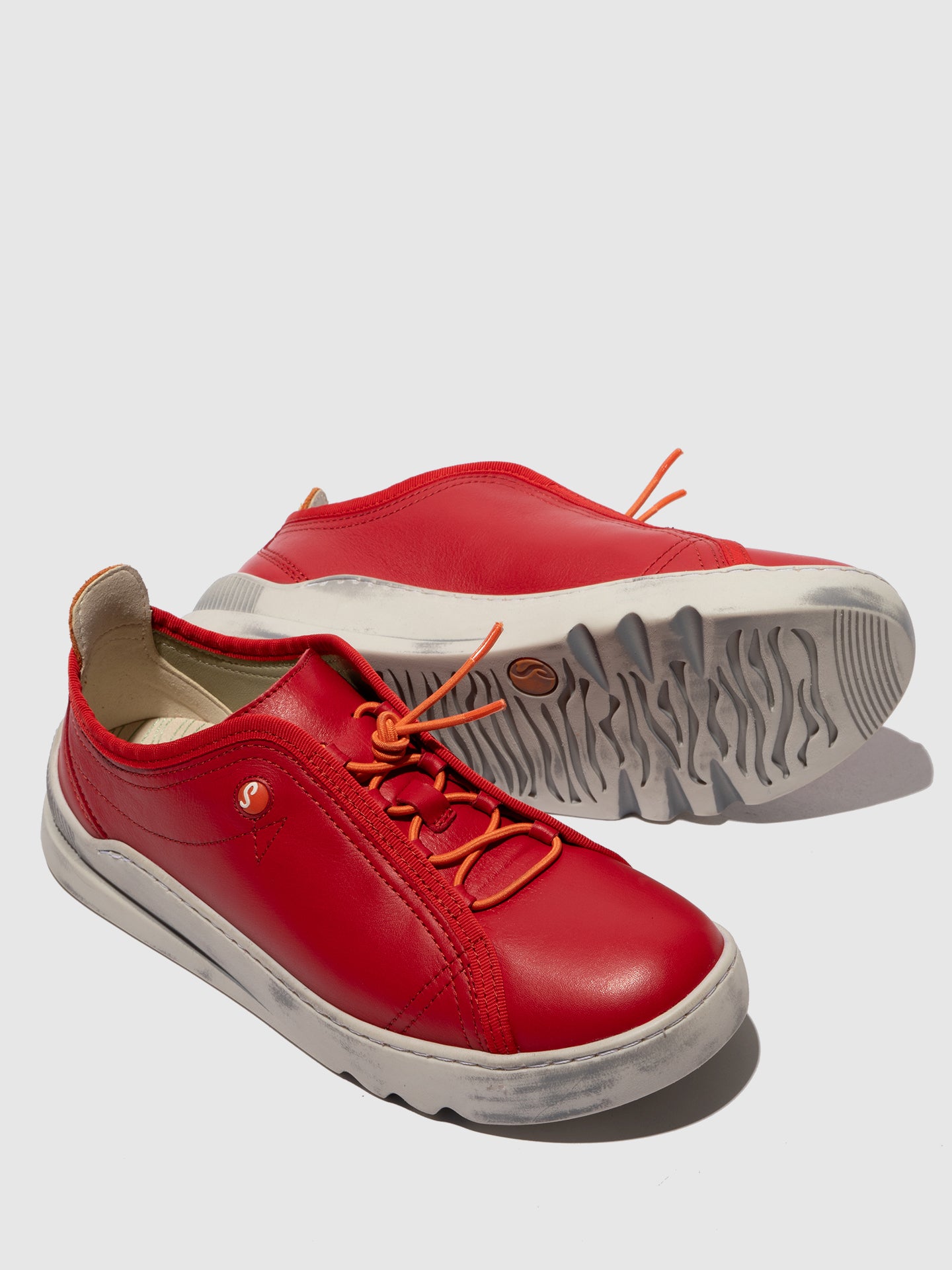 Sapatilhas em pele suave Softinos LOES vermelho cereja