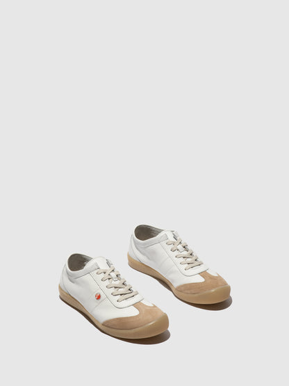 Sapatilhas em pele suave Softinos IRIE branco areia