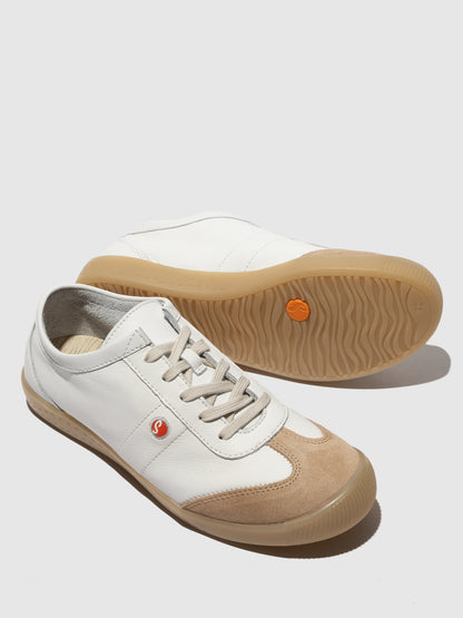 Sapatilhas em pele suave Softinos IRIE branco areia