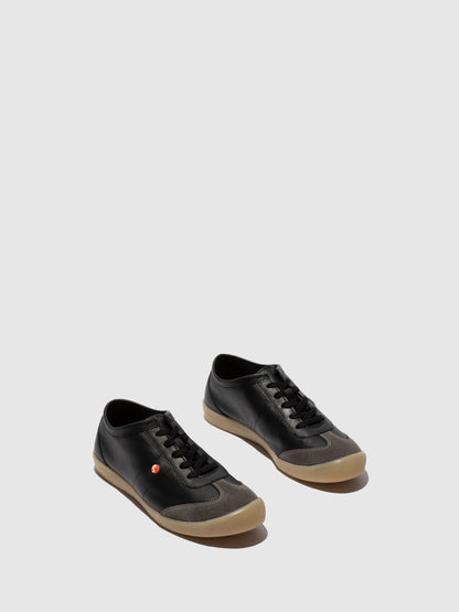 Sapatilhas em pele suave Softinos IRIE preto charcoal