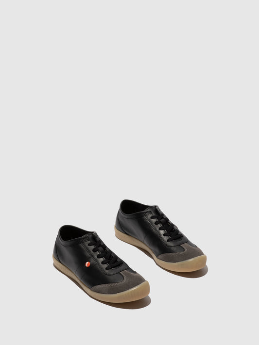 Sapatilhas em pele suave Softinos IRIE preto charcoal
