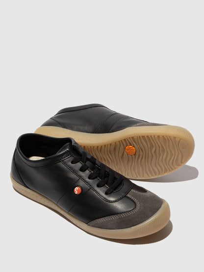 Sapatilhas em pele suave Softinos IRIE preto charcoal