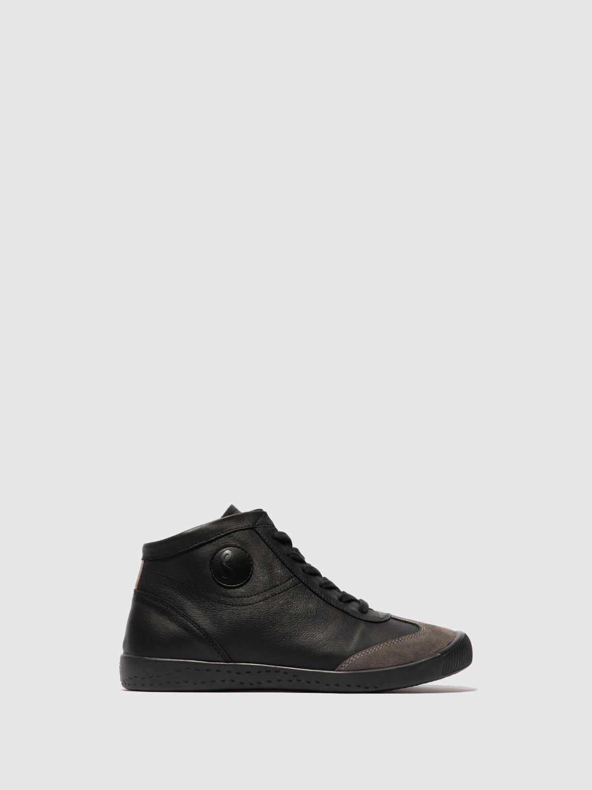Botins em pele suave Softinos IMBO preto/carvão