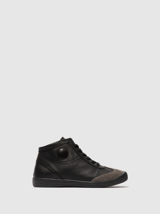 Botins em pele suave Softinos IMBO preto/carvão