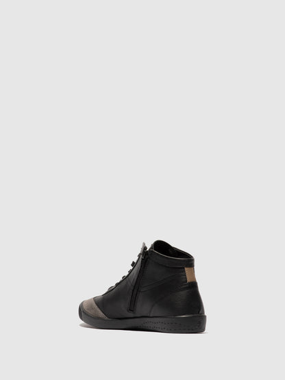 Botins em pele suave Softinos IMBO preto/carvão
