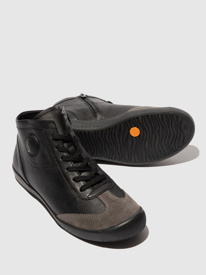 Botins em pele suave Softinos IMBO preto/carvão