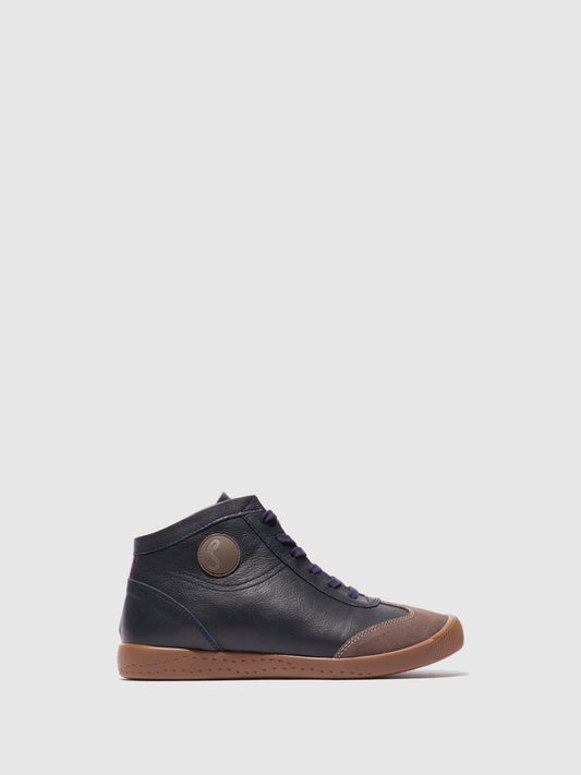 Botins em pele suave Softinos IMBO azul-marinho/taupe