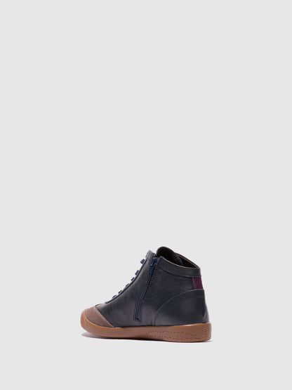 Botins em pele suave Softinos IMBO azul-marinho/taupe