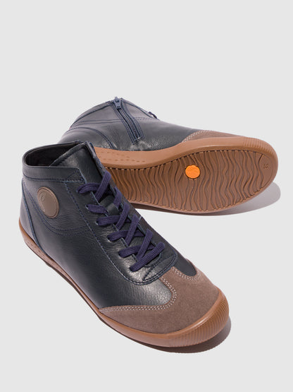 Botins em pele suave Softinos IMBO azul-marinho/taupe
