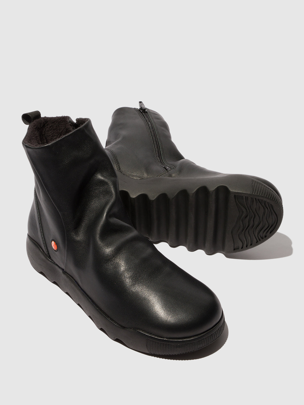 Botins em pele suave Softinos WARM preto