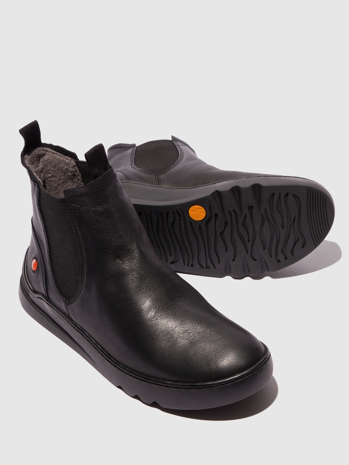 Botins em pele suave Softinos LACE preto