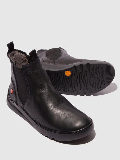 Botins em pele suave Softinos LACE preto
