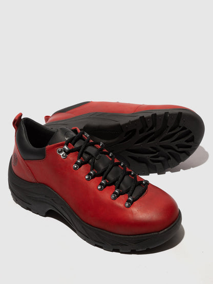 Sapatos com Atacadores em Pele Fred & Frederico RAFS Vermelho e Preto
