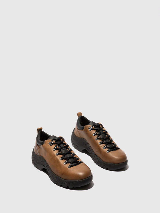 Sapatos com Atacadores em Pele Fred & Frederico RAFS Camel