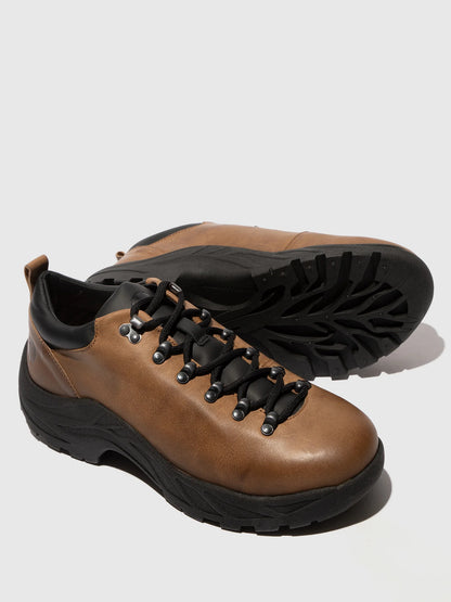 Sapatos com Atacadores em Pele Fred & Frederico RAFS Camel