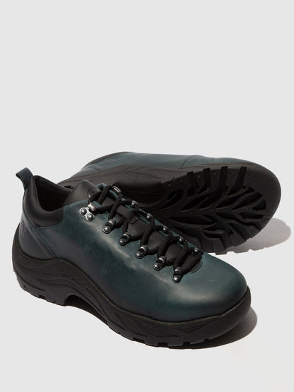 Sapatos com Atacadores em Pele Fred & Frederico RAFS Petróleo e Preto