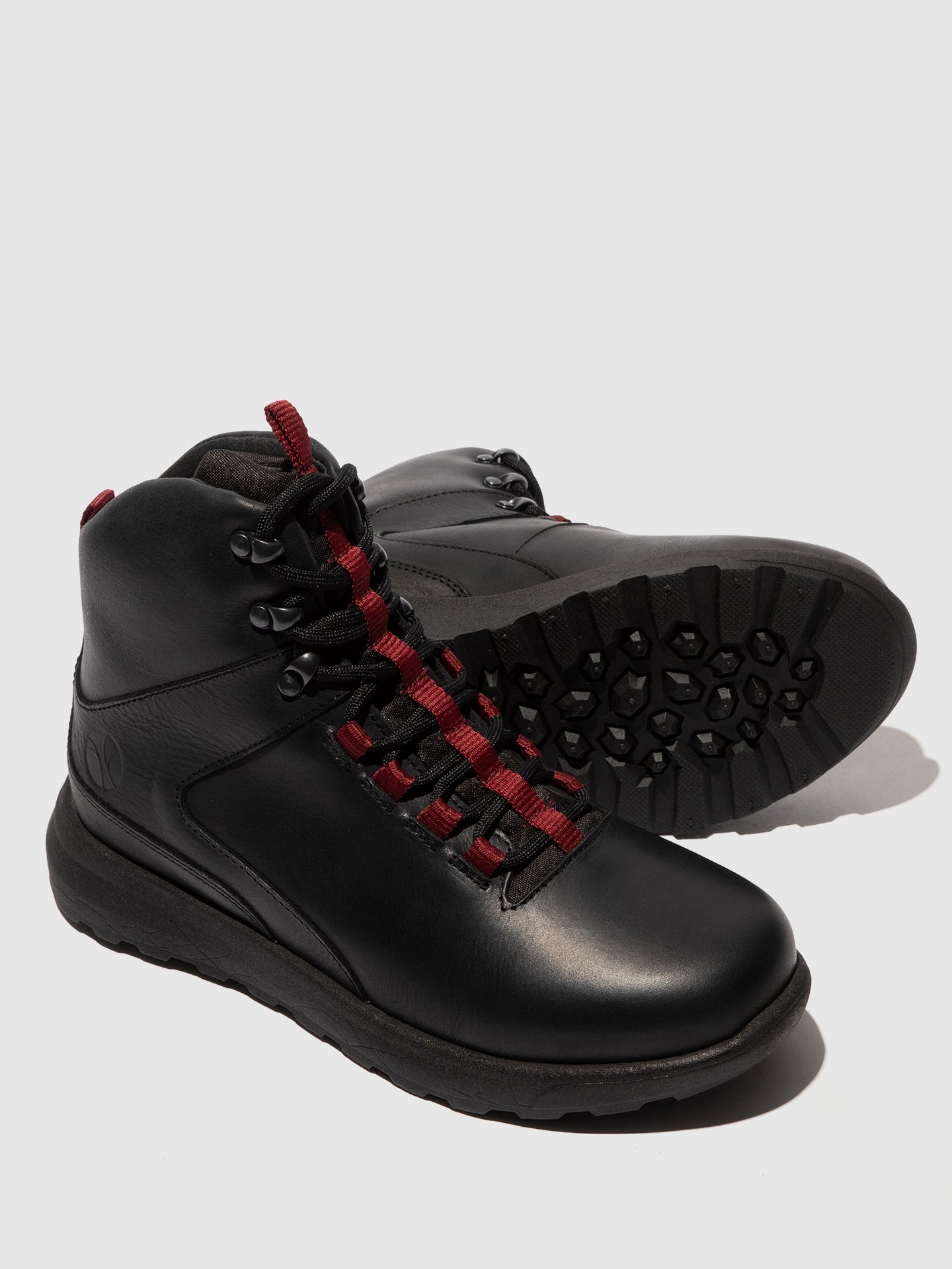 Botins com Atacadores em Pele Fred & Frederico RAIK Preto