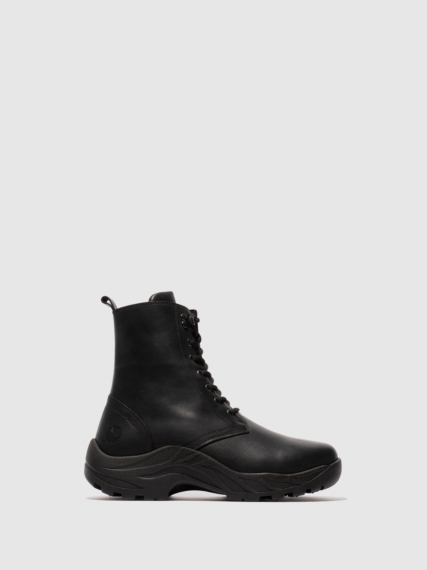 Botins com Atacadores em Pele Fred & Frederico REWU Preto