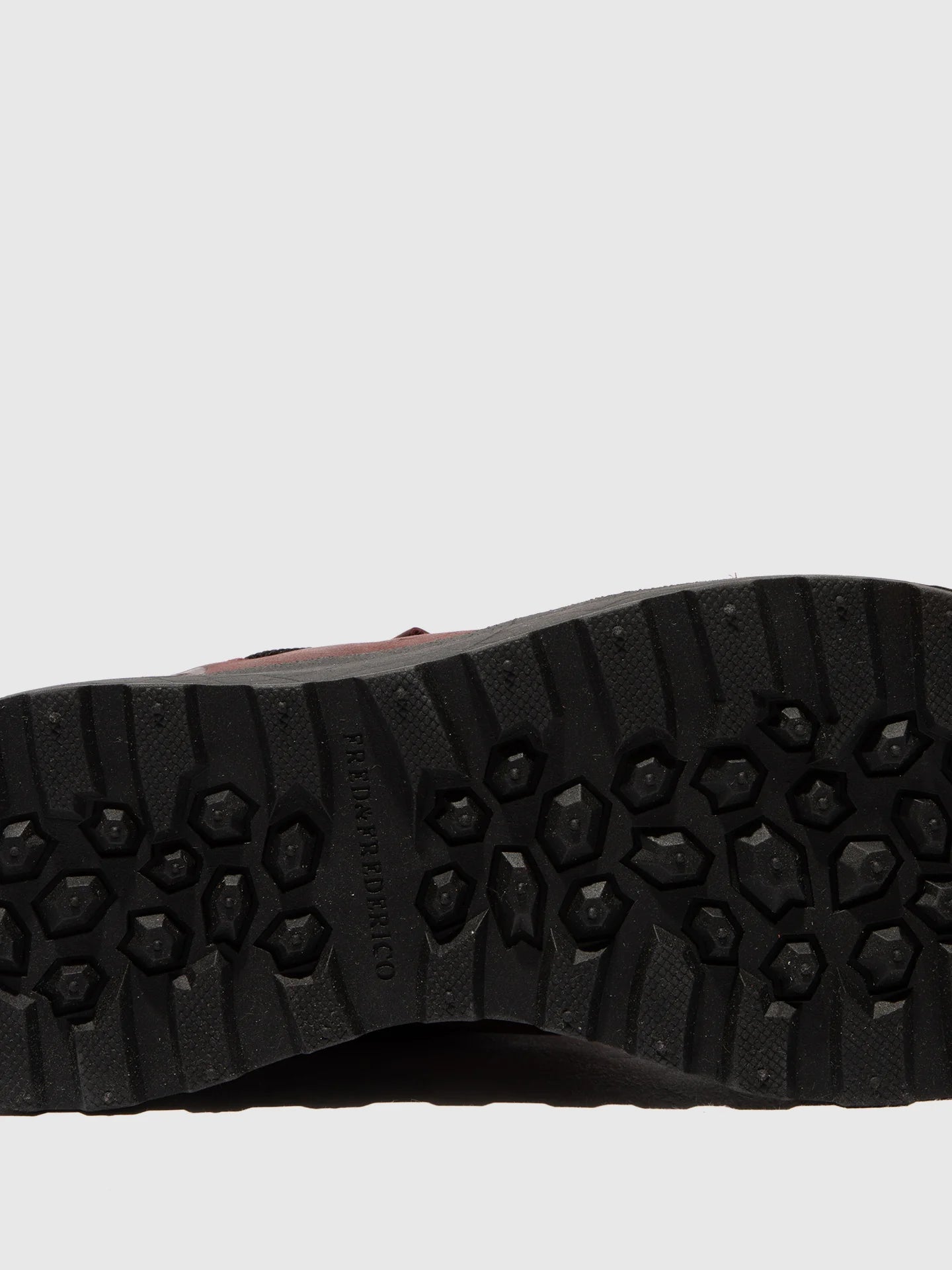 Botins com Fivela em Nylon e Pele Fred & Frederico RIGE Bordô Escuro