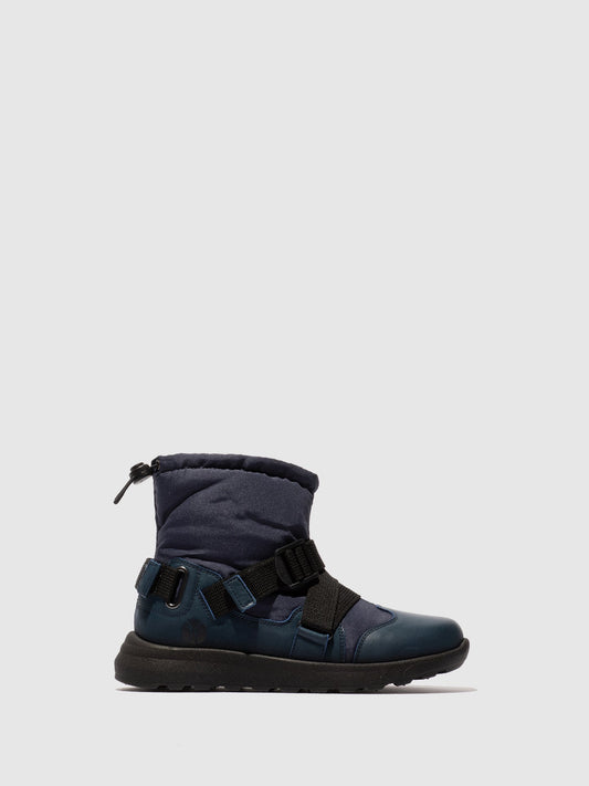 Botins com Fivela em Nylon e Pele Fred & Frederico RIGE Azul