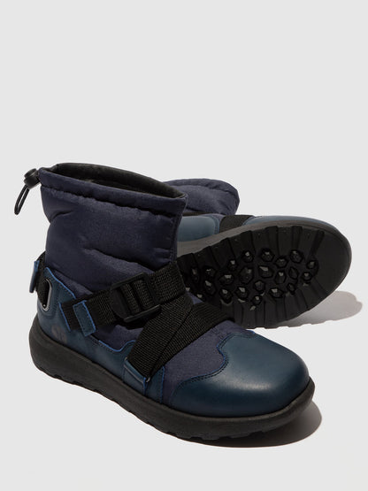 Botins com Fivela em Nylon e Pele Fred & Frederico RIGE Azul