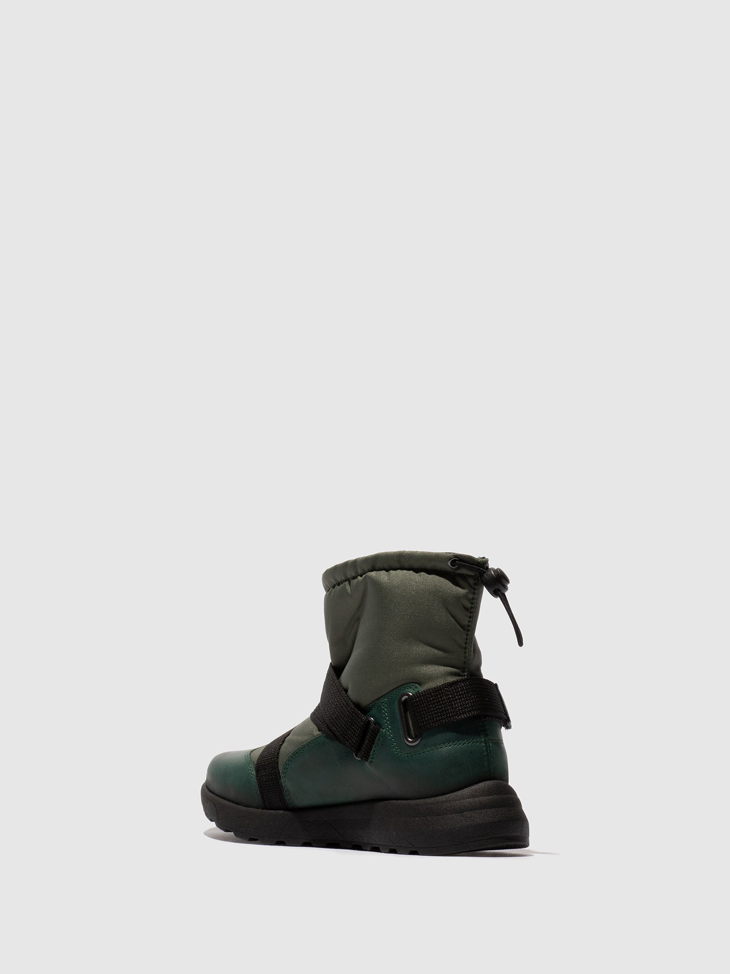 Botins com Fivela em Nylon e Pele Fred & Frederico RIGE Verde