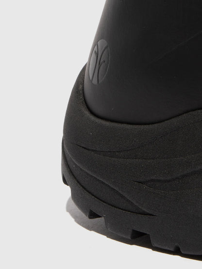 Botins com Atacadores em Pele Fred & Frederico RIXE Preto