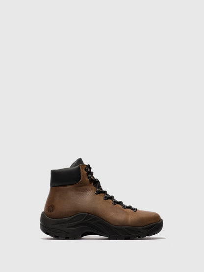 Botins com Atacadores em Pele Fred & Frederico RIXE Camel
