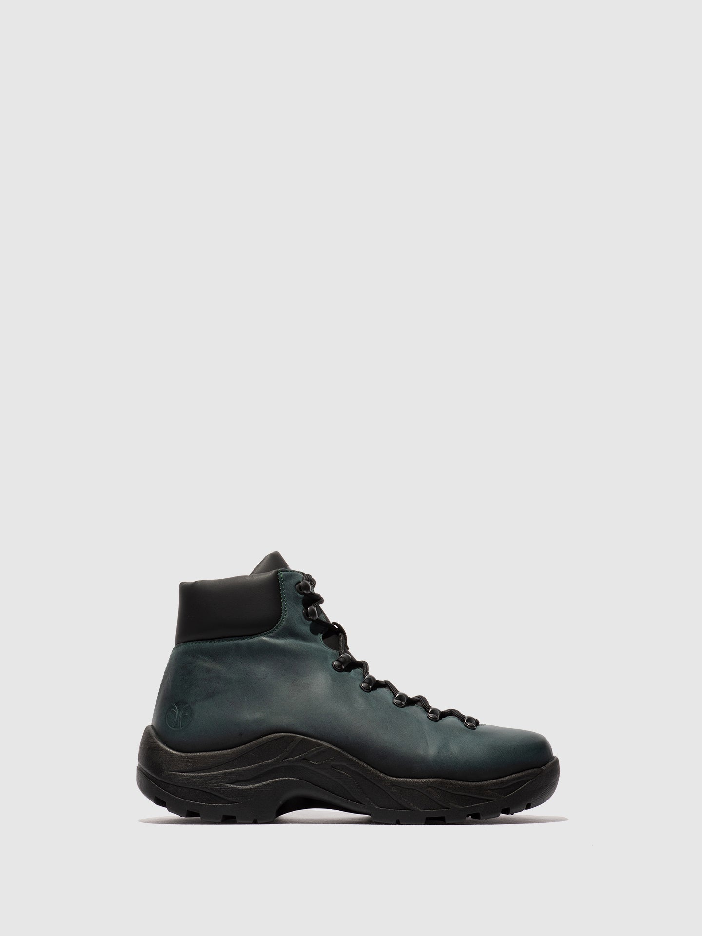 Botins com Atacadores em Pele Fred & Frederico RIXE Petróleo e Preto