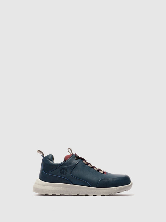 Sapatos com Atacadores em Pele Fred & Frederico ROFY Azul e Bordô