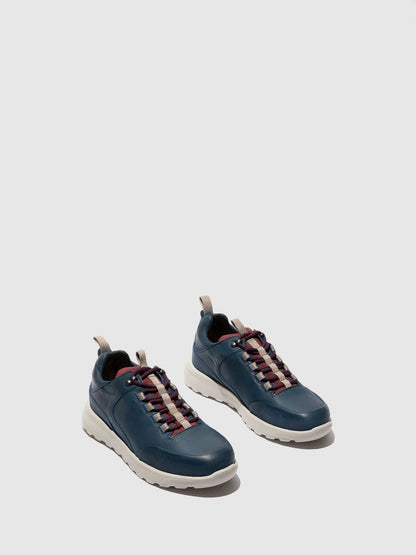 Sapatos com Atacadores em Pele Fred & Frederico ROFY Azul e Bordô