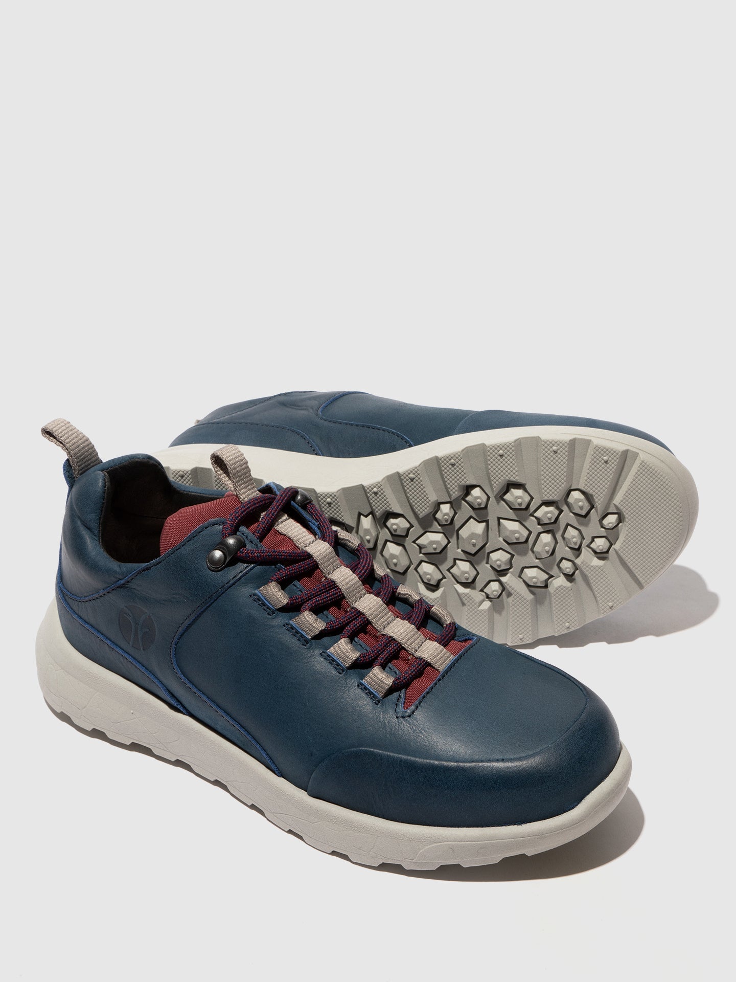 Sapatos com Atacadores em Pele Fred & Frederico ROFY Azul e Bordô