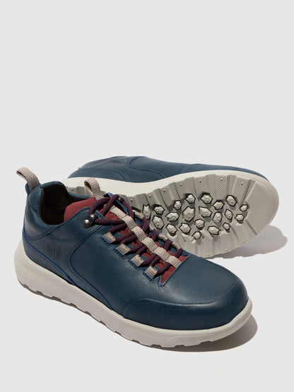 Sapatos com Atacadores em Pele Fred & Frederico ROFY Azul e Bordô