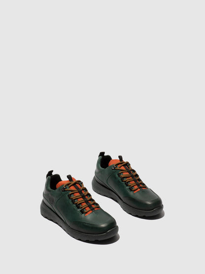 Sapatos com Atacadores em Pele Fred & Frederico ROFY Verde e Brick