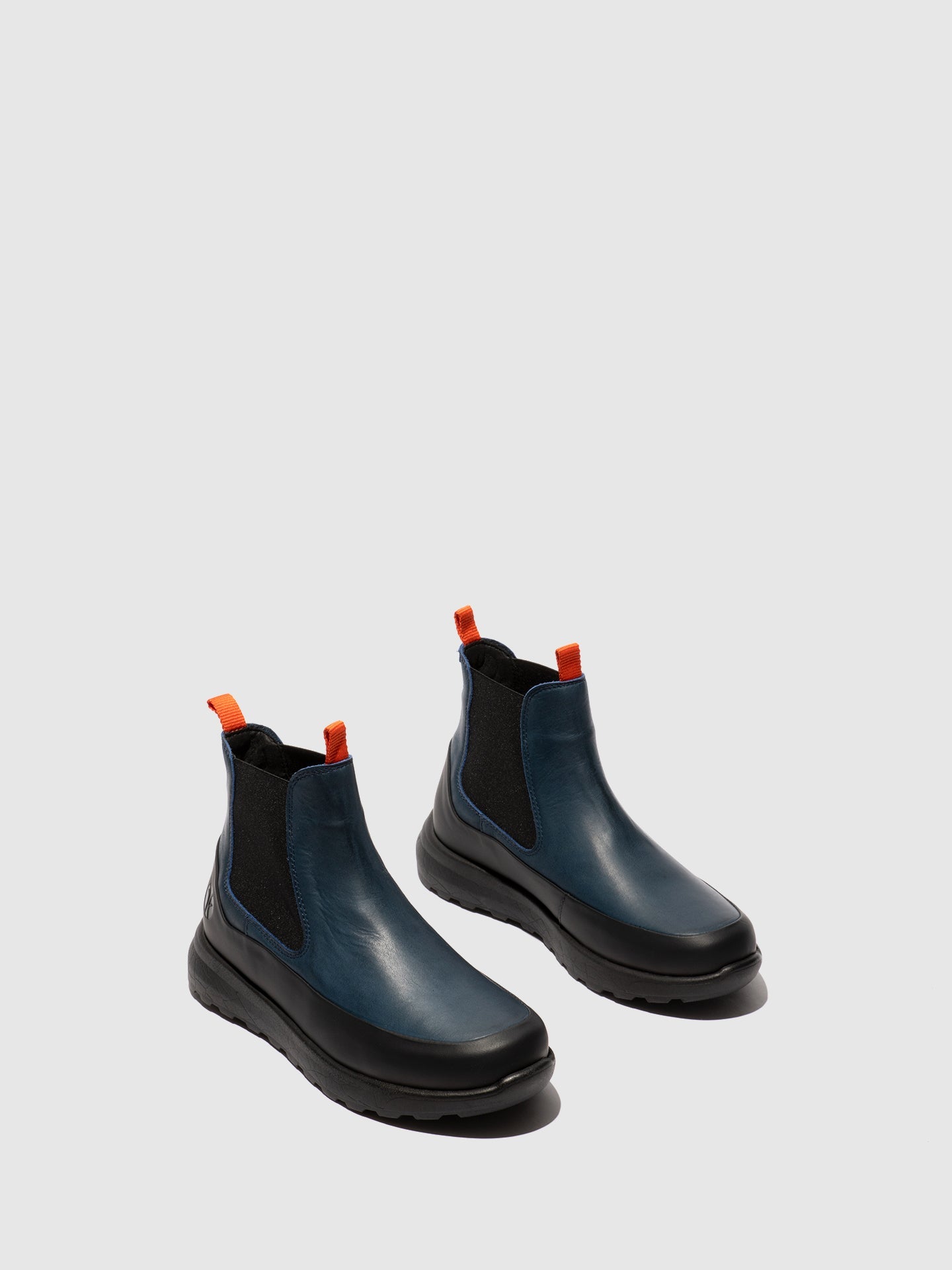 Botins Chelsea em Pele Fred & Frederico RURL Preto e Azul