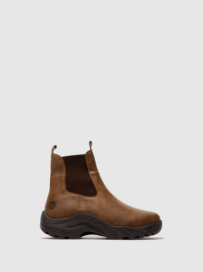 Botins Chelsea em Pele Fred & Frederico RUUG Camel