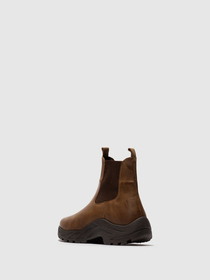 Botins Chelsea em Pele Fred & Frederico RUUG Camel