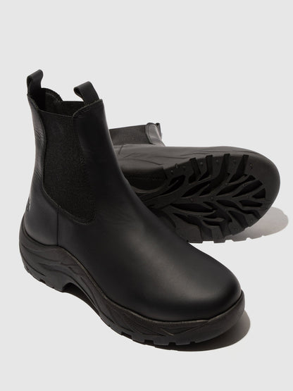 Botins Chelsea em Pele Fred & Frederico RUUG Preto