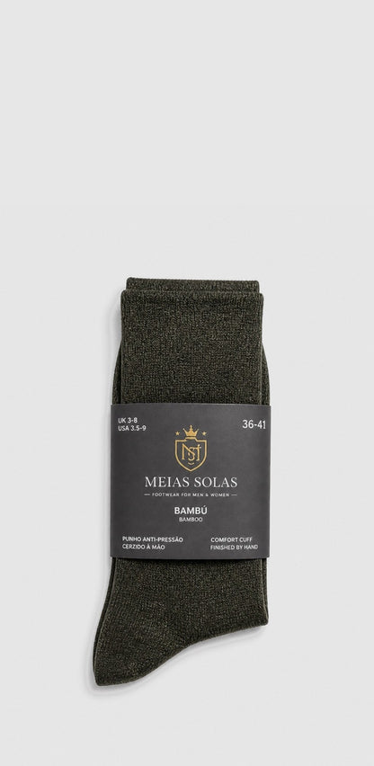 Meias de Bambu com Punho Anti-Pressão Antracite