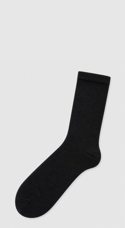Meias de Bambu com Punho Anti-Pressão Preto