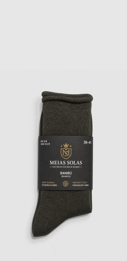 Meias de Bambu com Punho Medicinal Antracite